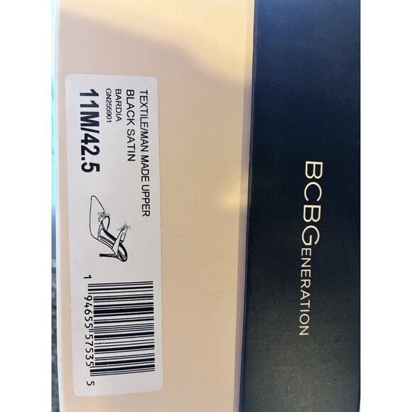 BCBGeneration Size 11 Bardia Black Rhinestone Bows Dress Shoes Mules Heels - Picture 5 of 5